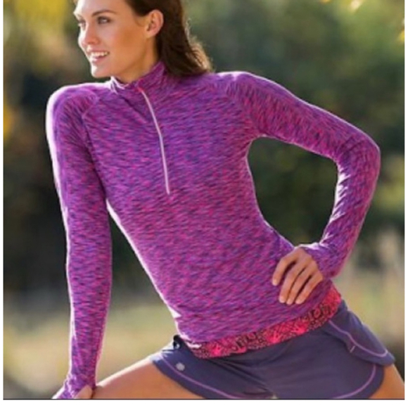 Athleta Tops - Women's Athleta Long Sleeve Tee XXS Purple Pink Half-Zip